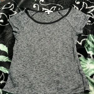Black/grey striped top